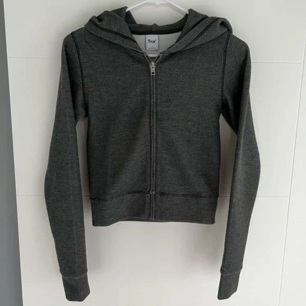 Aritzia Gray Zip-Up Hoodie